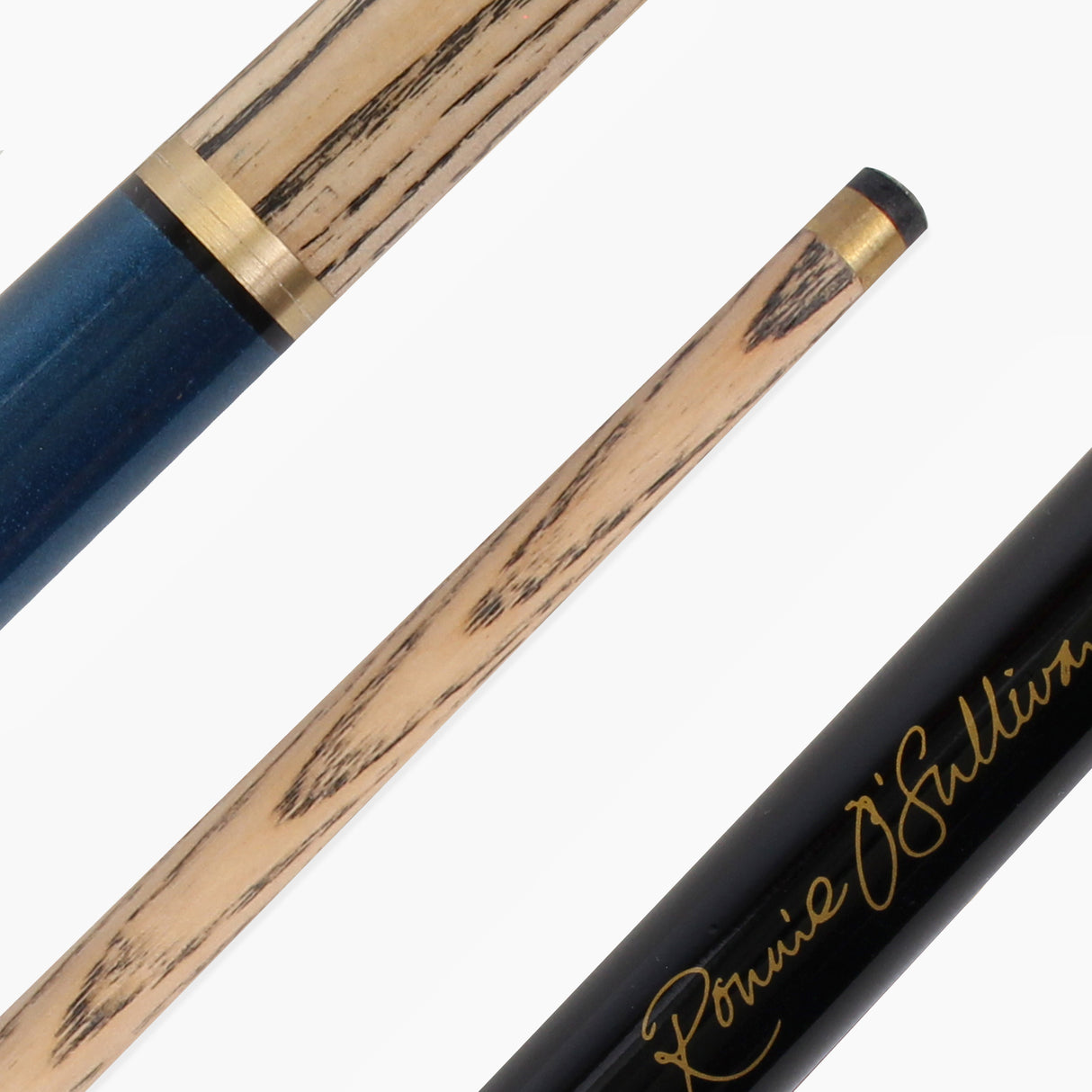 BCE BLUE MERLIN 2pc Ash Pool Snooker Cue & BLACK REINFORCED CASE - 9.5mm Tip