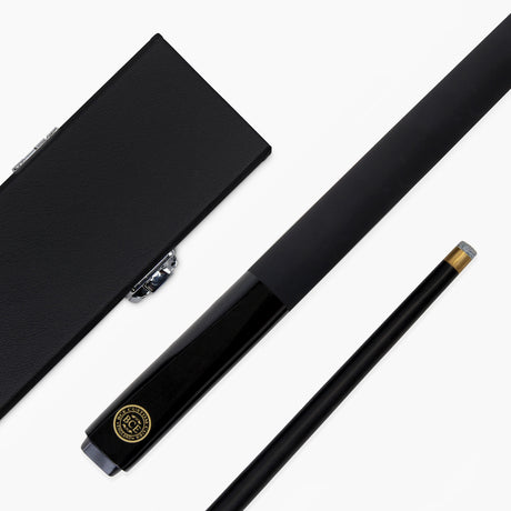 BCE MARK SELBY Metallic BLACK Simulated Graphite 2pc Snooker Cue & HARD CASE
