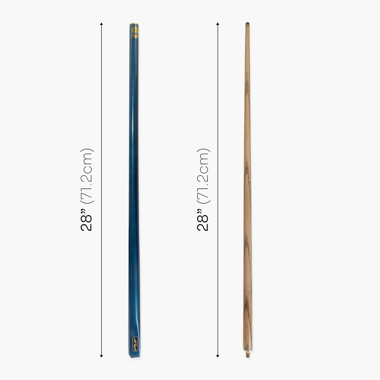 Riley METALLIC BLUE Butt 2 Piece Ash Snooker & Pool Cue - 9.5mm Tip, 17oz - 18oz