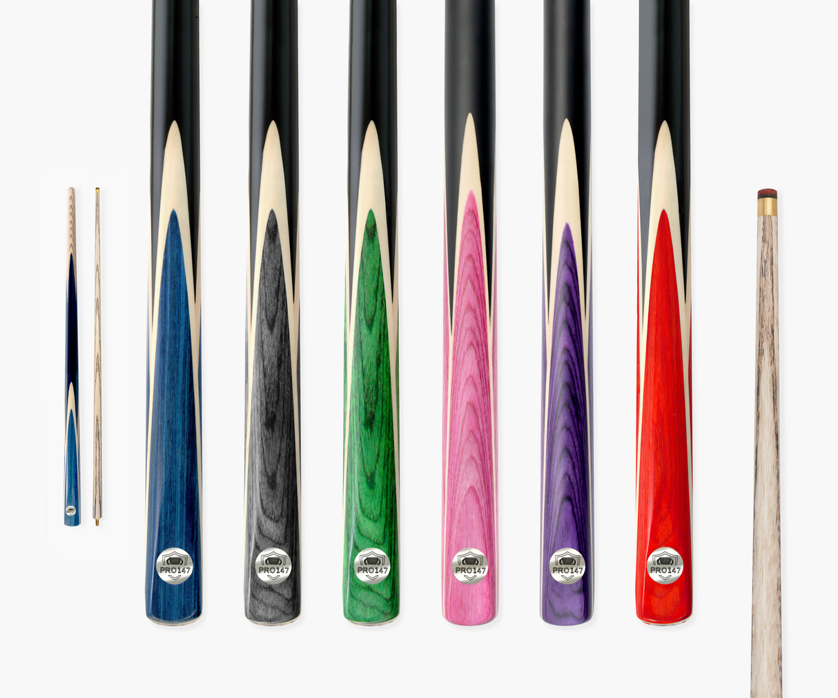 PRO147 Windser 57 Inch 2 Piece Ash Snooker and Pool Cue with 9.5mm Tip