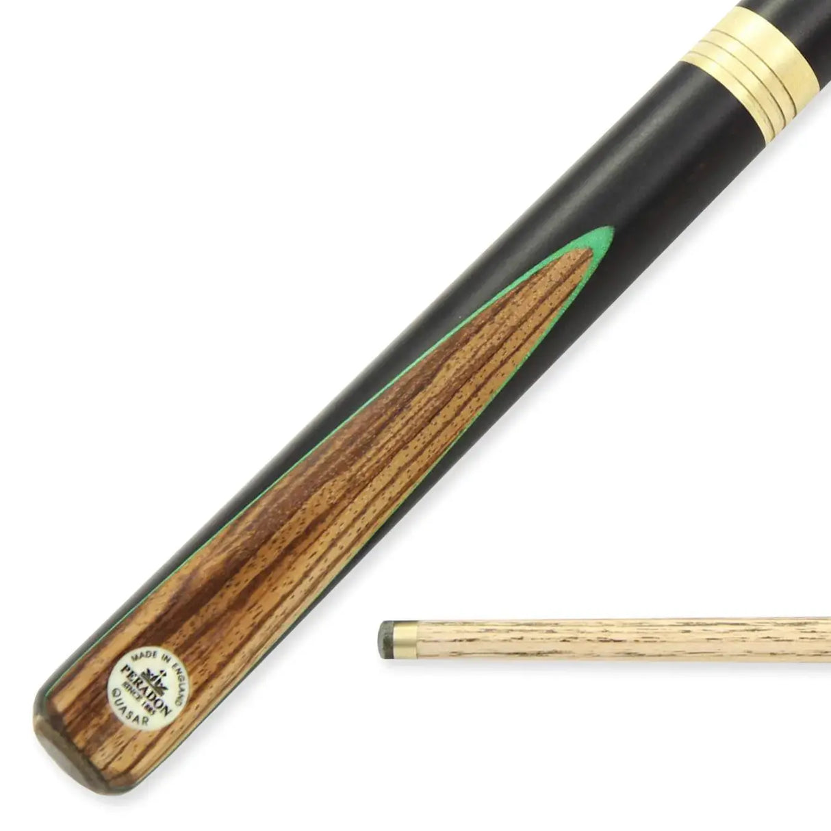 Peradon QUASAR 3 Piece Ash Ebony & Zebrano Snooker Pool Cue 55 Inch - 8.5mm Tip Peradon