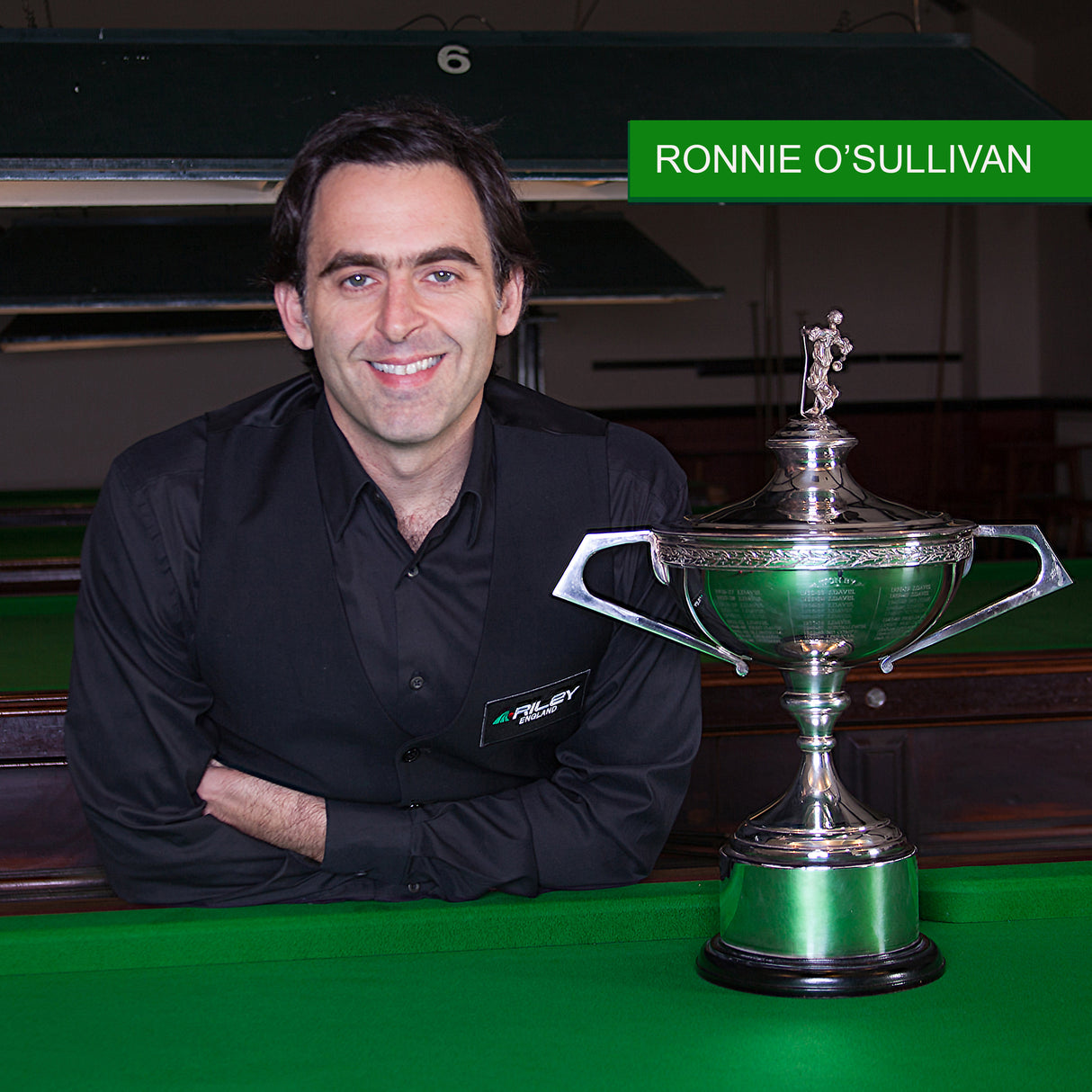 Riley Ronnie O’Sullivan Endorsed Limited Edition Ash Snooker and English Pool Cue 9.5mm Tip with Riley Soft Case