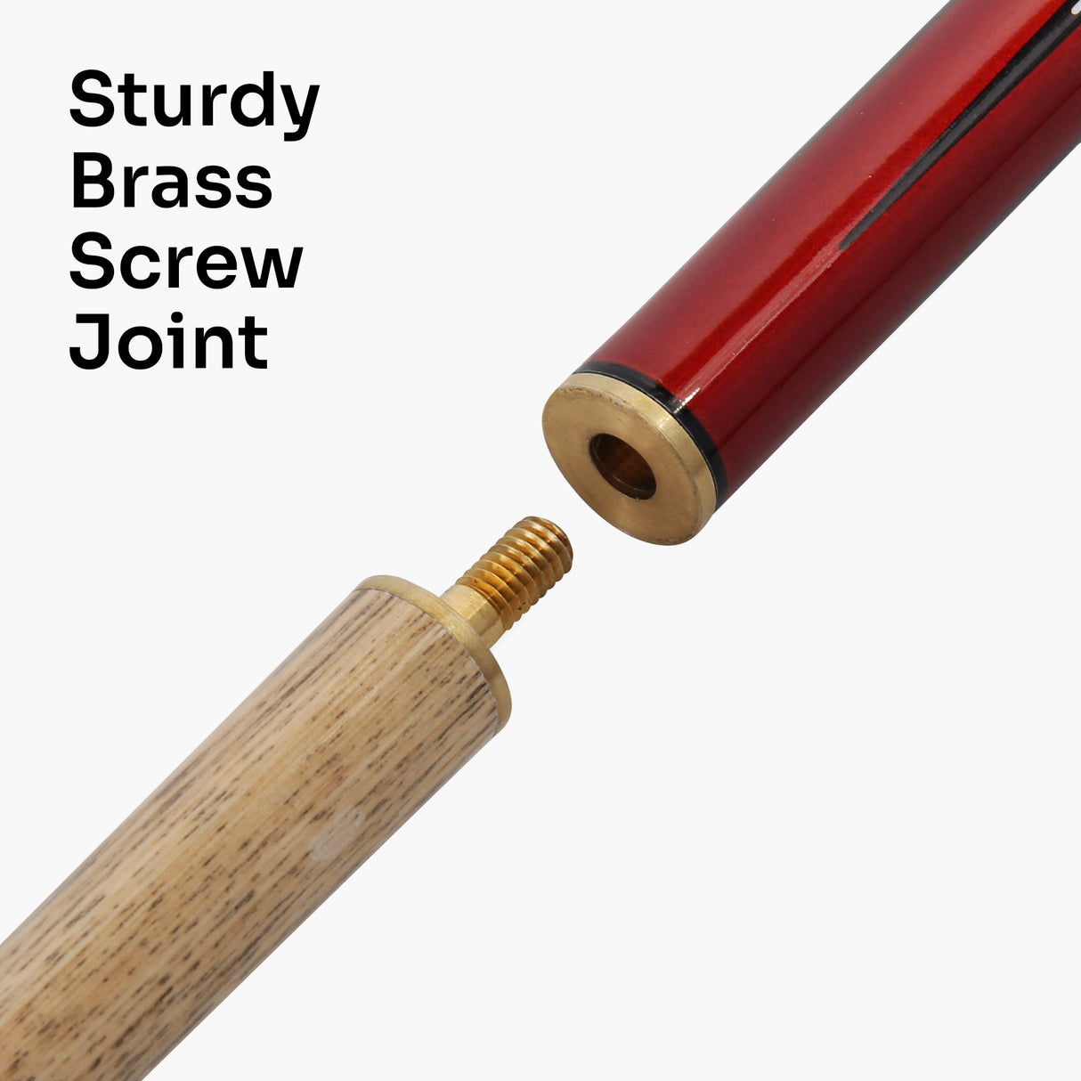 Riley Red Rocket 48 Inch 2 Piece Kids Cue and Case Set 9.5mm Tip with Riley Sleeve Case