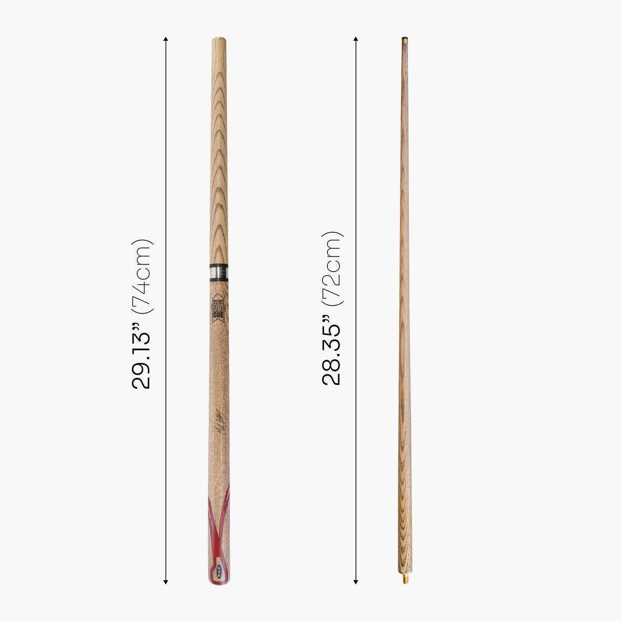 BCE Mark Selby RED CLASSIC ASH Weight Adjustable 57" 2pc Ash Pool Snooker Cue - 9.5mm