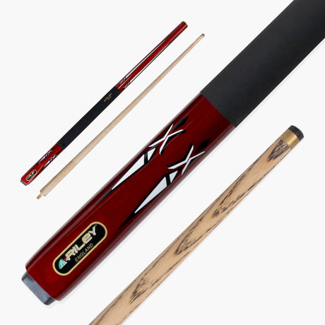 RILEY 48 Inch JUNIOR RED ROCKET 2pc Ash Pool Snooker Cue Ideal for Home & Kids