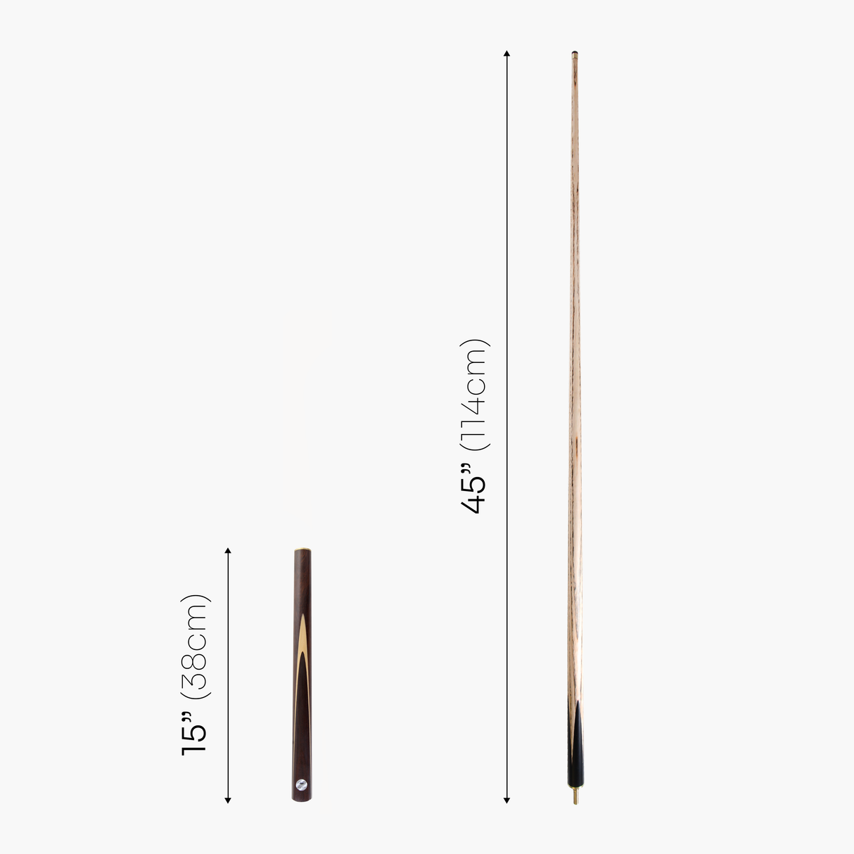 PRO147 CLASSIC SANDALWOOD 3/4 Premium Snooker Pool Cue 9.5mm Tip + 6 Inch Wooden Mini Butt