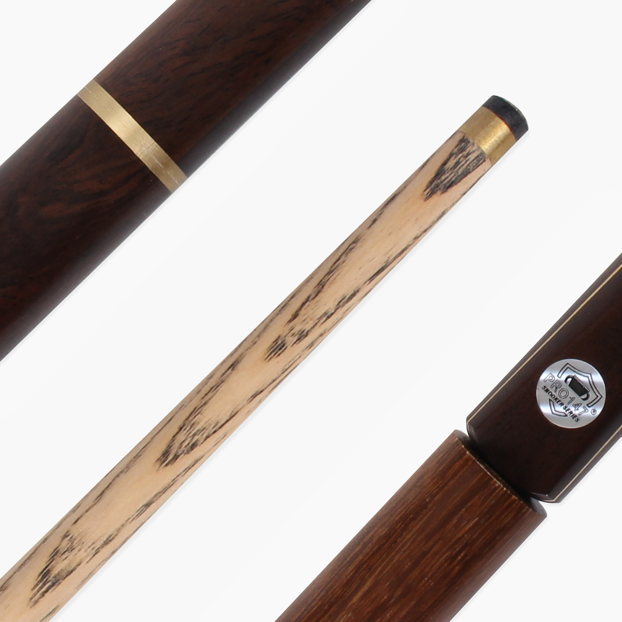 PRO147 CLASSIC SANDALWOOD 3/4 Premium Snooker Pool Cue 9.5mm Tip + 6 Inch Wooden Mini Butt
