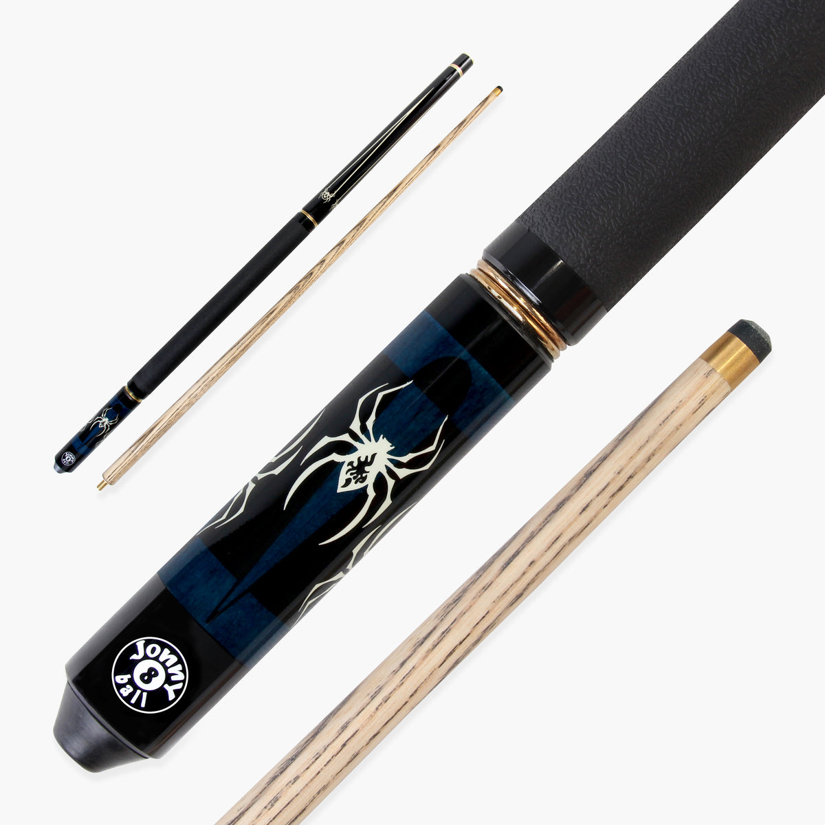 PRO147 Pearl Series Blue 57 Inch 3/4 Jointed Snooker Pool Cue And Case Set 9 5mm Tip