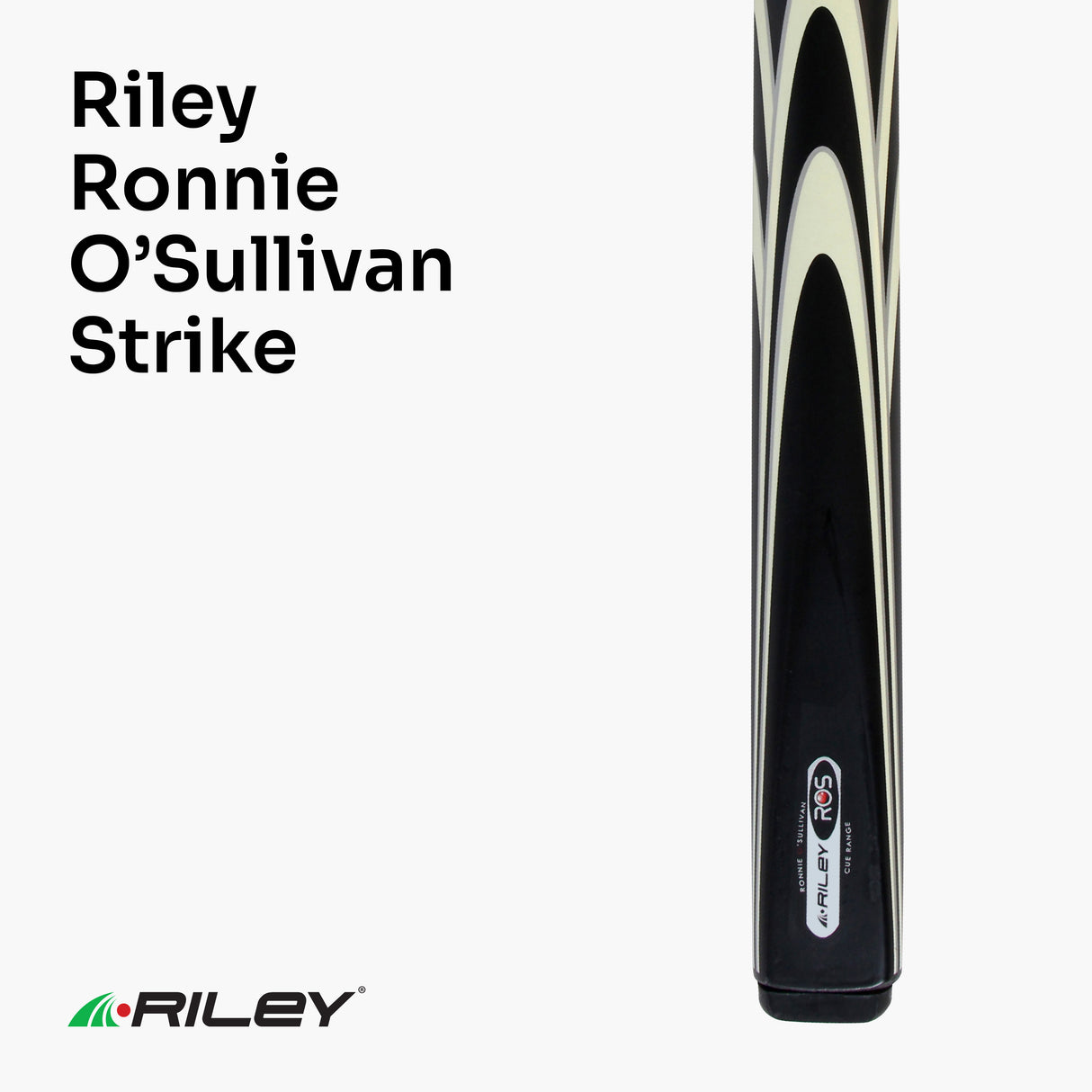 Riley Ronnie O'Sullivan Strike 57 Inch 2 Piece Cue and Case Set 9.5mm Tip with Hard Black Case