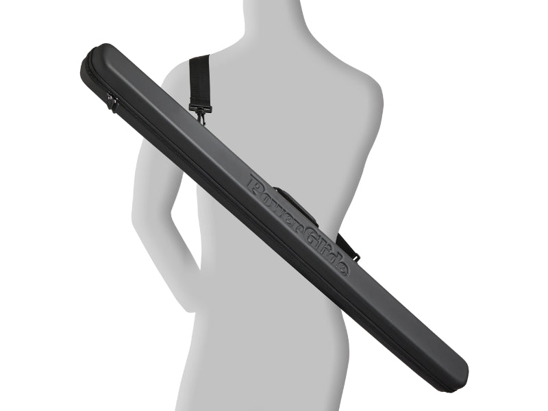 PowerGlide Svartur Black 3/4 Tubular Snooker Pool Cue Case - Max Shaft Length 111cm