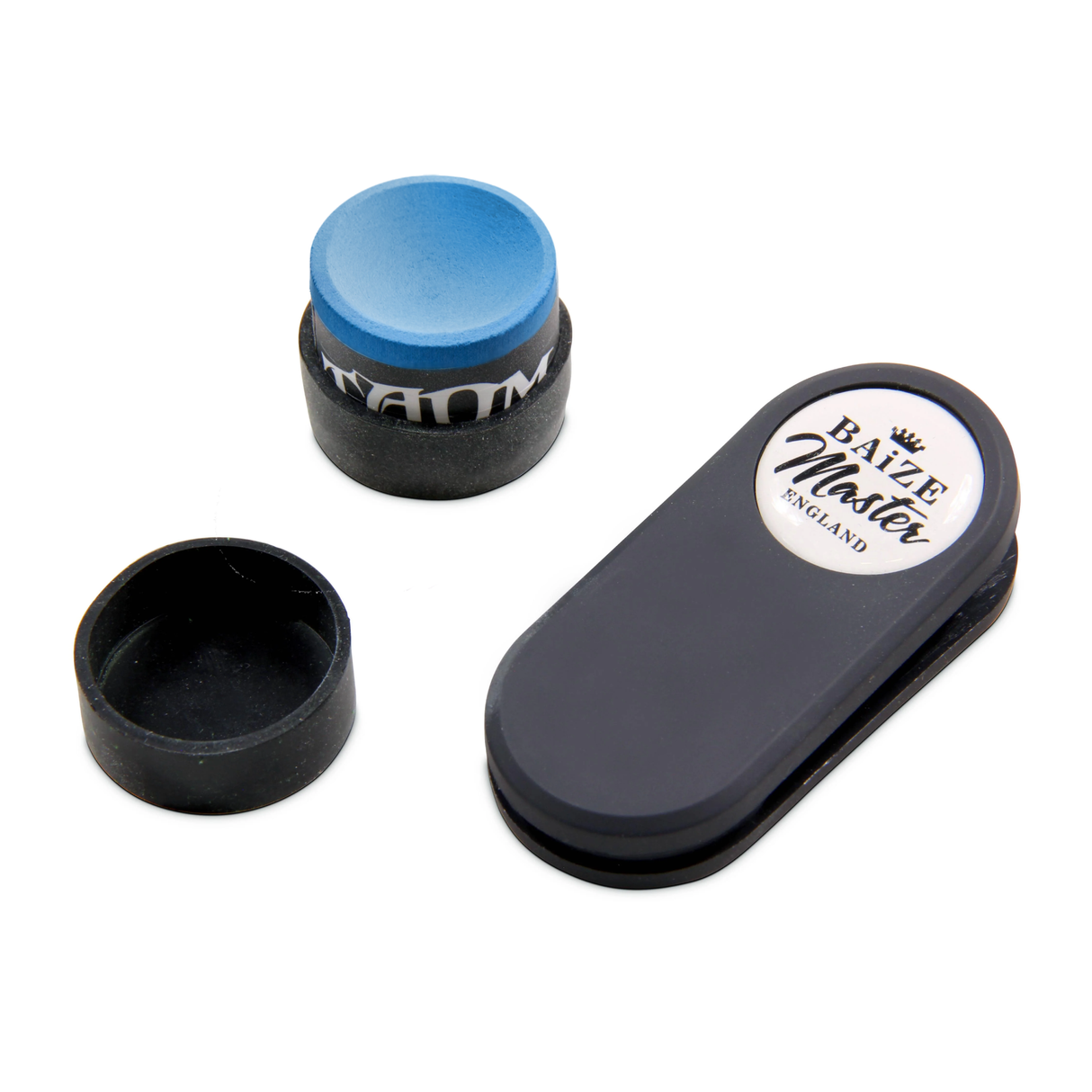 Baize Master T-MAG Magnetic Round Chalk Holder and Taom V10 Chalk