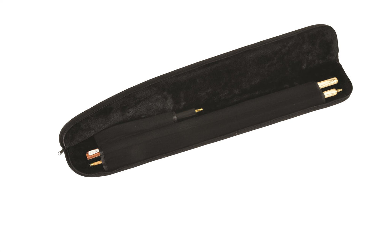 PERADON Luxury FUR LINED 2pc Snooker Pool Cue Soft Case Full Length Zip