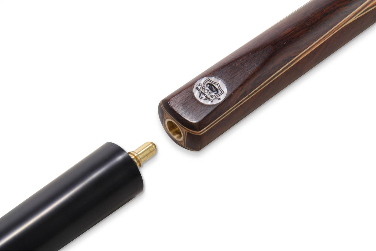 PRO147 TIGER 2pc Multi Splice Snooker Pool Cue Set with 3 SLOT Hard Case, LONG TELESCOPIC EXTENSION and Mini Butt 9.5mm Tip