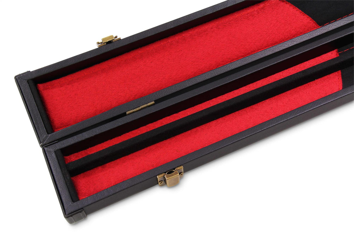 Baize Master 2 Piece Deluxe Snooker Pool Cue Case with Plastic Ends - Coloured Interior