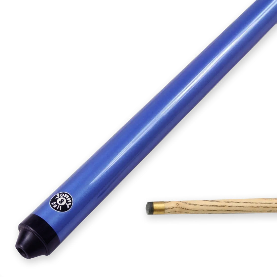 Jonny 8 Ball 52 Inch BLUE JET 2pc Ash Pool Snooker Cue - 10mm Tip