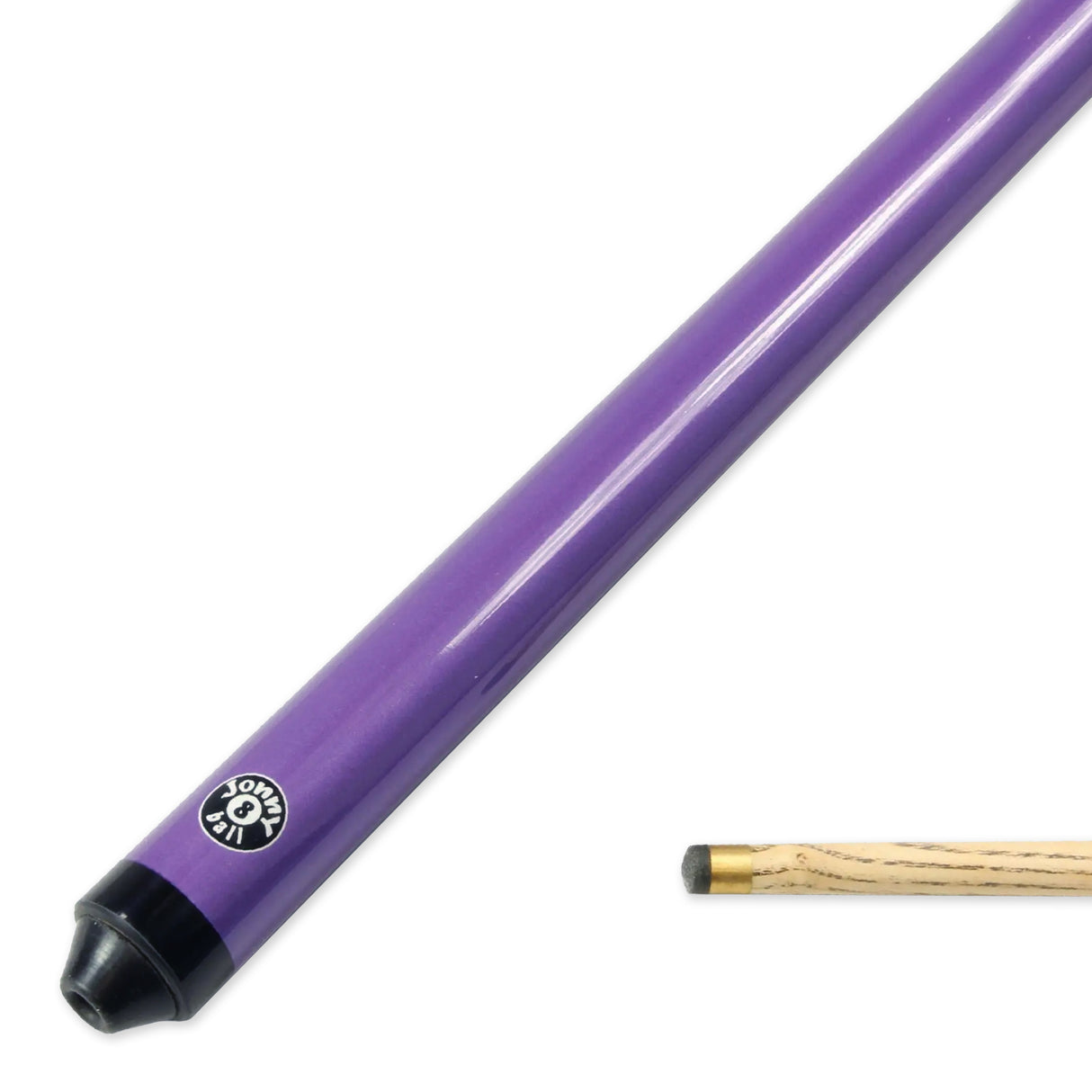 Jonny 8 Ball PURPLE JET JUNIOR 48 inch 2pc Ash Pool Snooker Cue - 10mm Tip