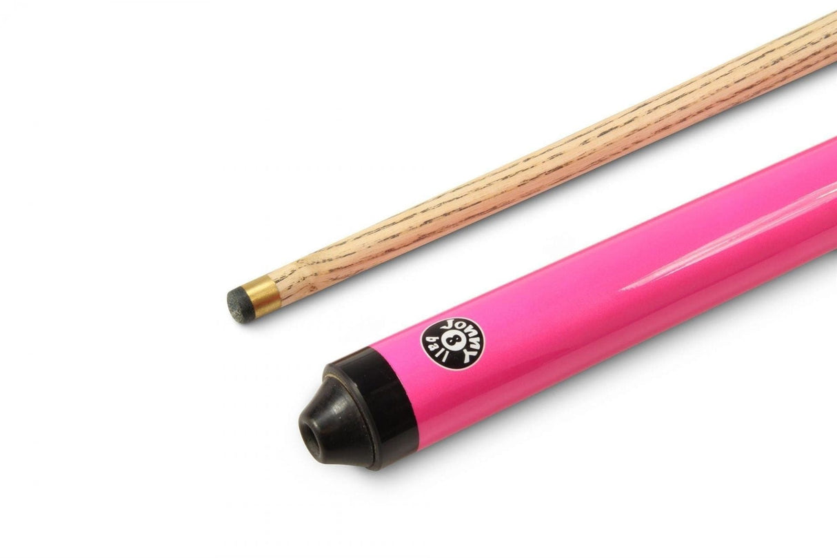 Jonny 8 Ball 48 inch PINK JET JUNIOR 2pc Ash Pool Snooker Cue - 10mm Tip