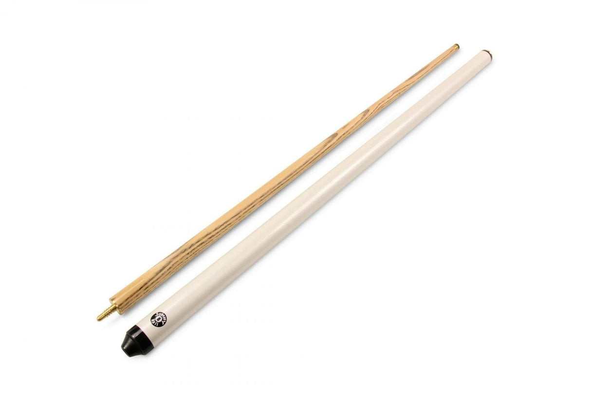 Jonny 8 Ball 52 Inch WHITE JET 2pc Ash Pool Snooker Cue - 10mm Tip