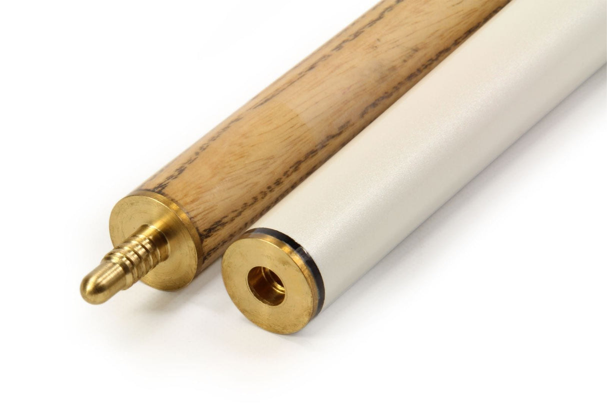 Jonny 8 Ball 52 Inch WHITE JET 2pc Ash Pool Snooker Cue - 10mm Tip