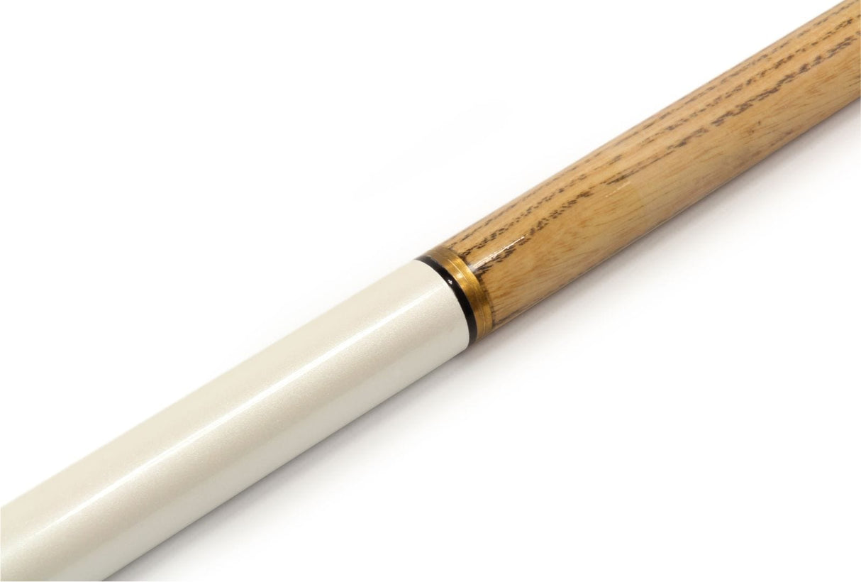 Jonny 8 Ball 52 Inch WHITE JET 2pc Ash Pool Snooker Cue - 10mm Tip