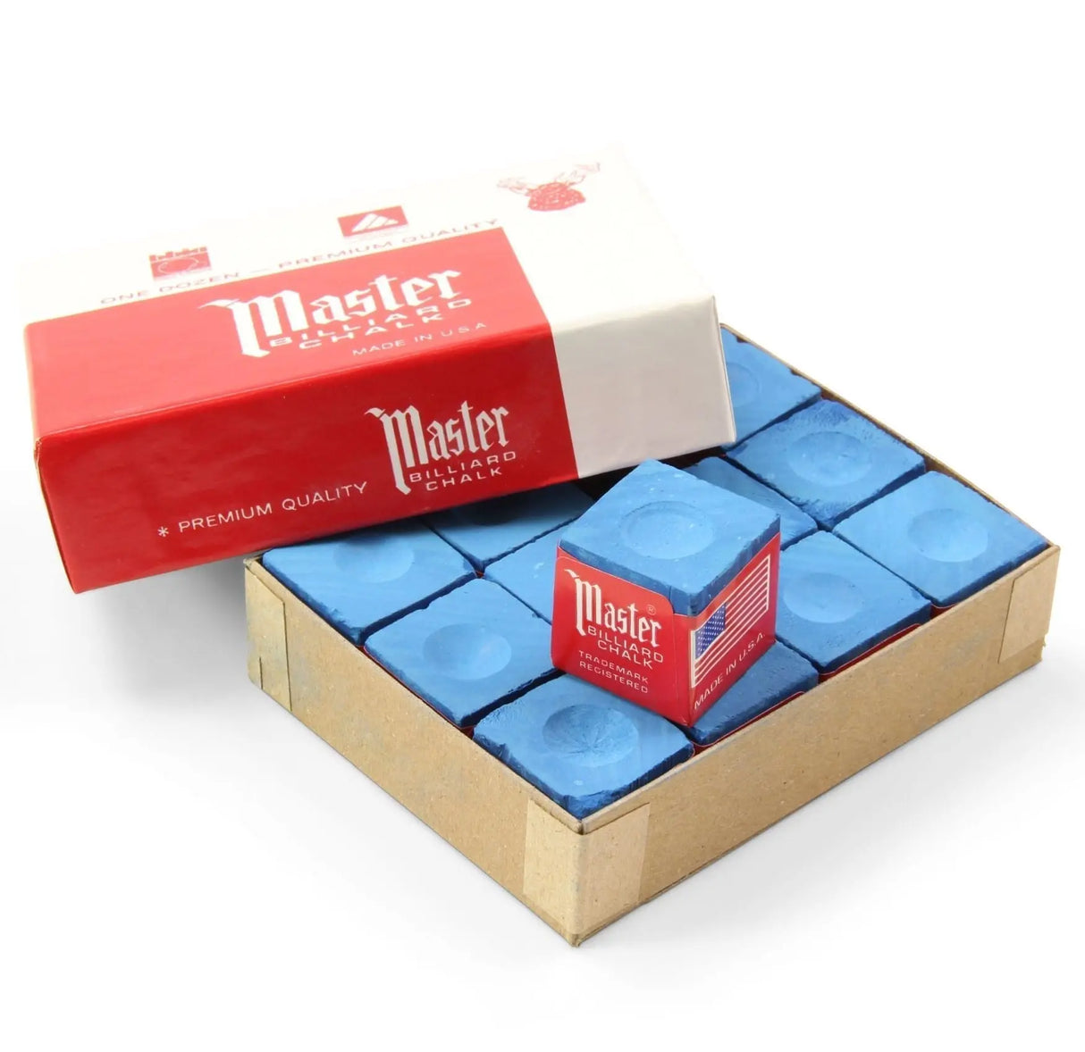 Tweeten MASTER BILLIARD Snooker Pool Cue Chalk - Dozen Box 12 Pieces
