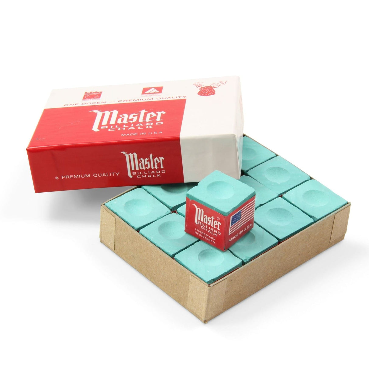 Tweeten MASTER BILLIARD Snooker Pool Cue Chalk - Dozen Box 12 Pieces