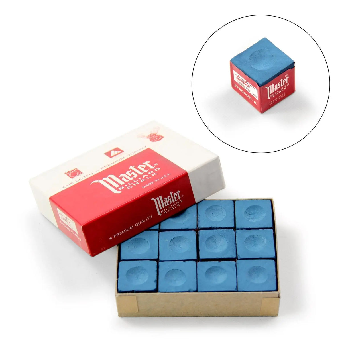 Tweeten MASTER BILLIARD Snooker Pool Cue Chalk - Dozen Box 12 Pieces