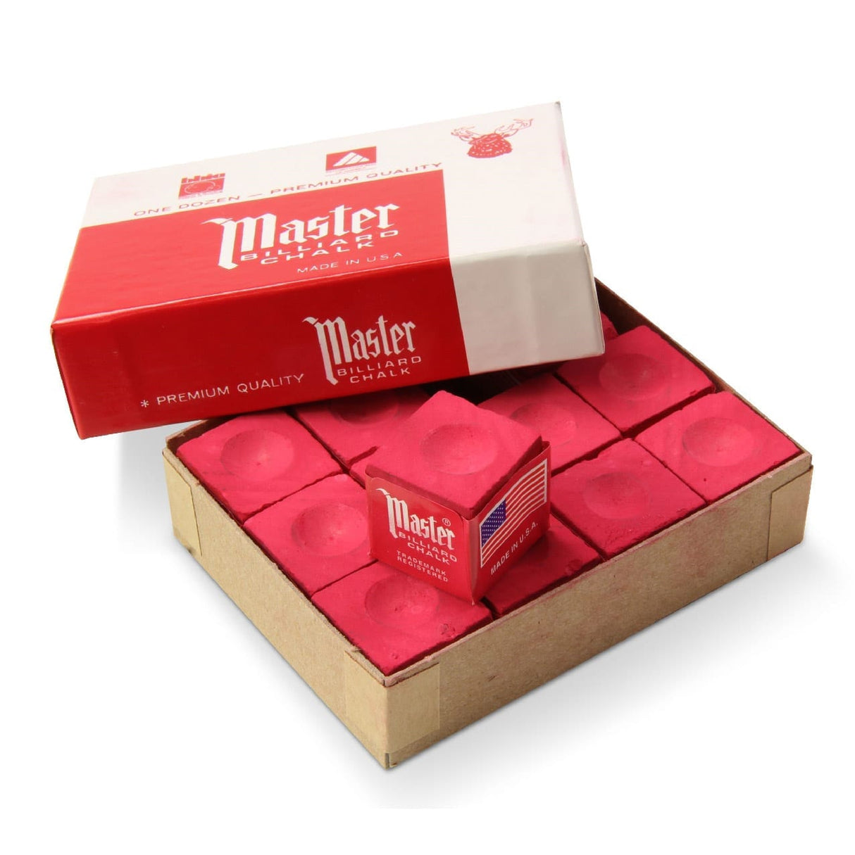 Tweeten MASTER BILLIARD Snooker Pool Cue Chalk - Dozen Box 12 Pieces