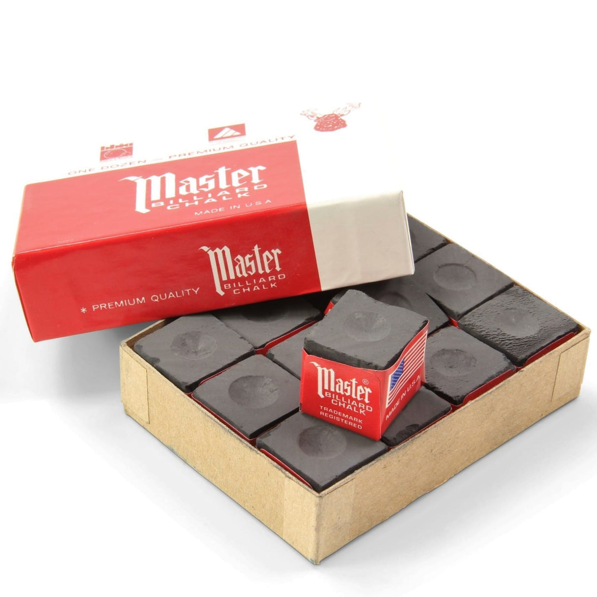 Tweeten MASTER BILLIARD Snooker Pool Cue Chalk - Dozen Box 12 Pieces