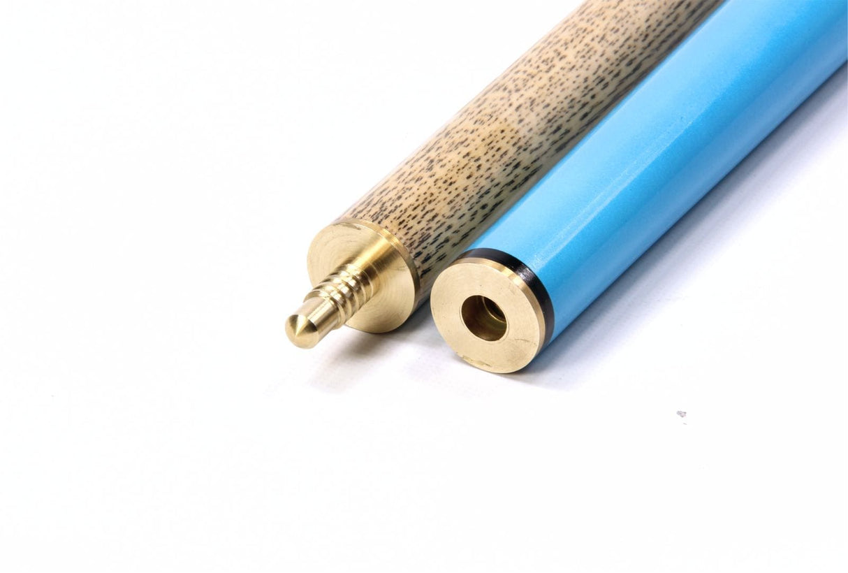 Jonny 8 Ball 48 Inch NEON BLUE JET JUNIOR 2pc Ash Pool Snooker Cue - 10mm Tip