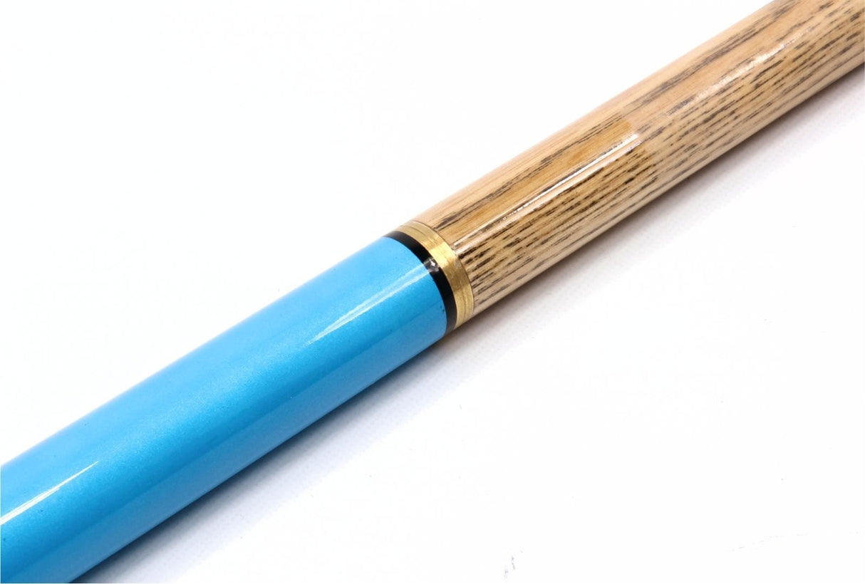 Jonny 8 Ball 48 Inch NEON BLUE JET JUNIOR 2pc Ash Pool Snooker Cue - 10mm Tip