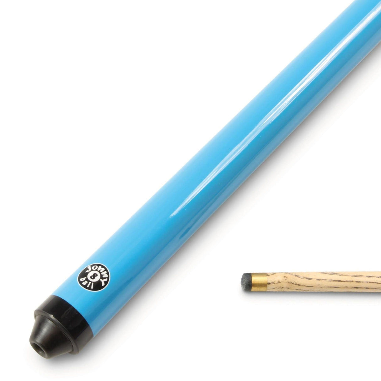 Jonny 8 Ball 52 Inch NEON BLUE JET 2 Pc Ash Cue with 9.5mm Tip