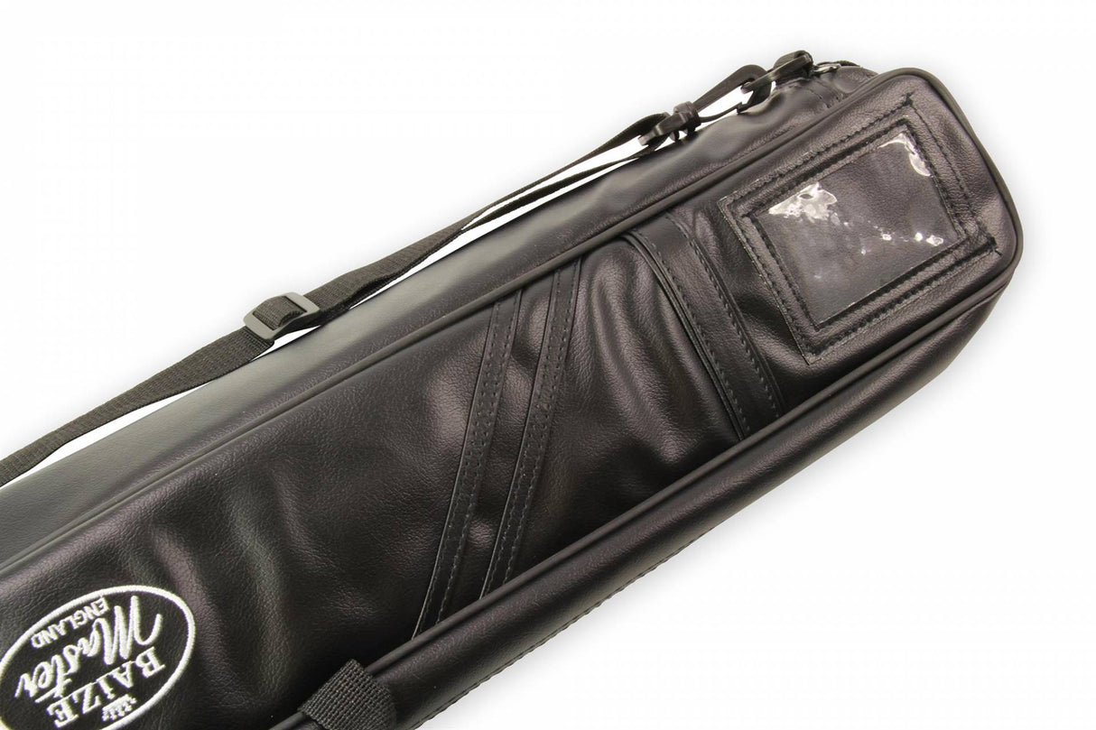 Baize Master Premium Soft Black DUAL Pool Cue Case for 2 Cues – 2 Butts & 2 Shafts