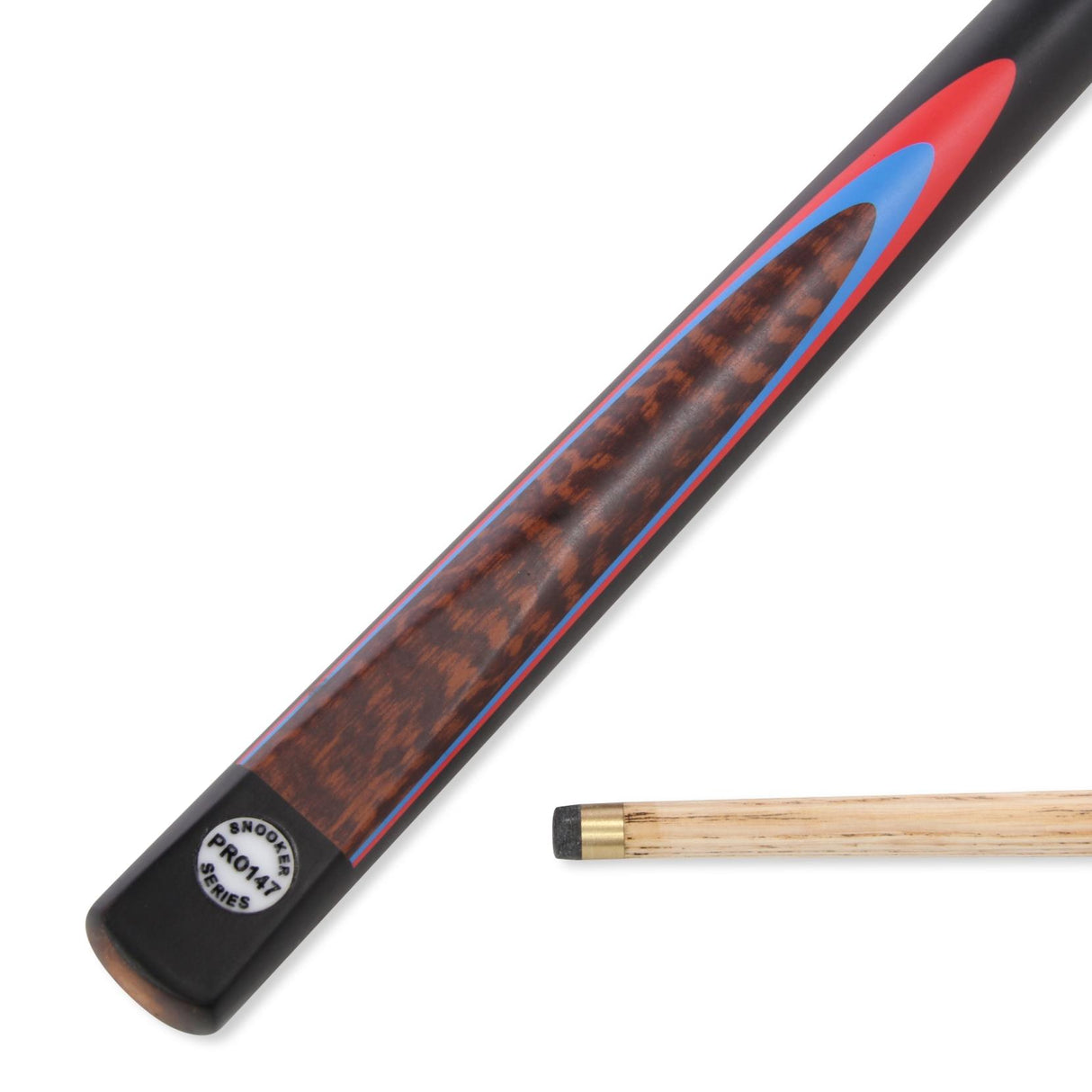 Pro147 Snakewood 3pc Snooker Pool Cue 57 Inch with Matching Ash Grain and 9.5mm Tip