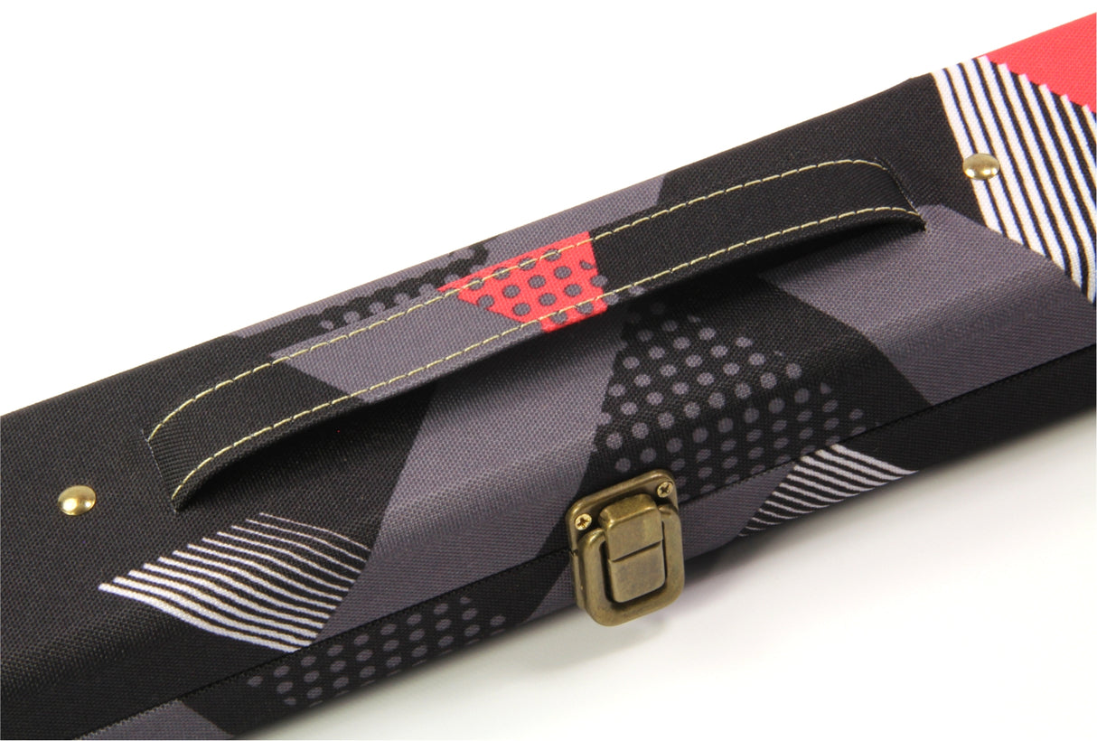 Tomahawk ABS ¾ 80s Red Black Deluxe Snooker Cue Case – Tough Plastic Ends Cue & Case
