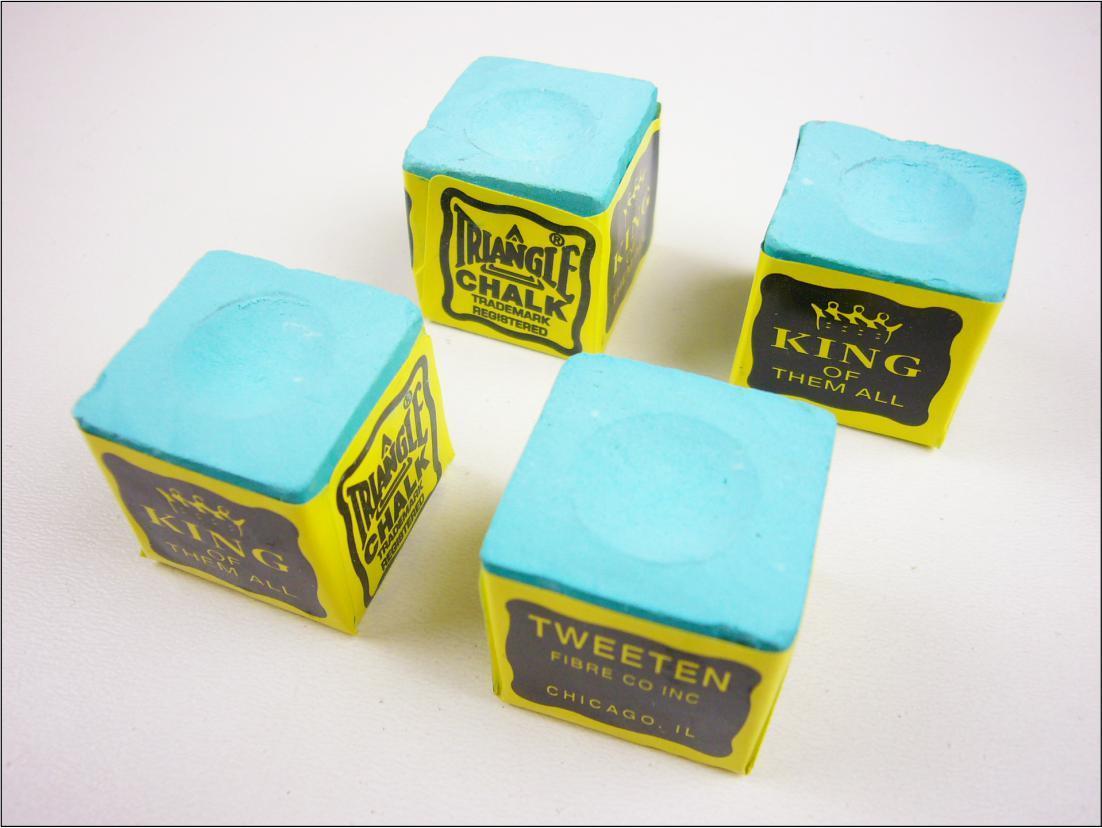 Triangle Snooker & Pool Chalk (8-pack) - Green, Made in USA