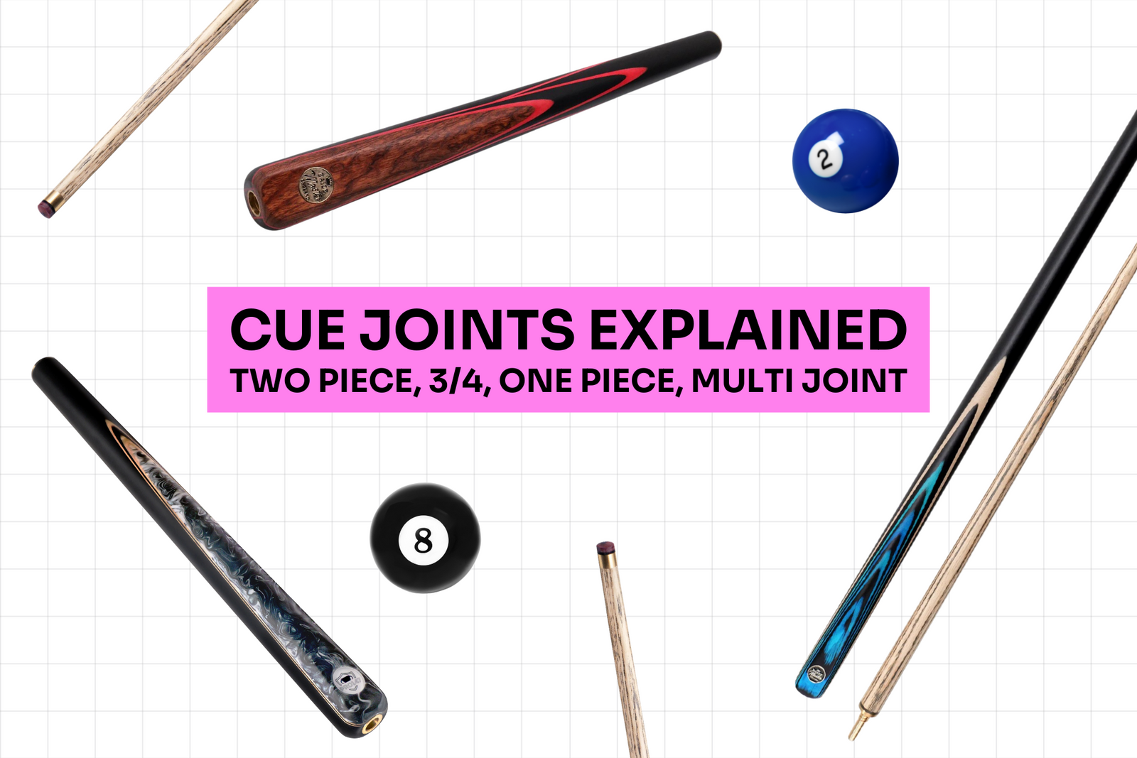 Cue Joints Explained: One Piece, 3/4 Joint, Two Piece, Multi Joint