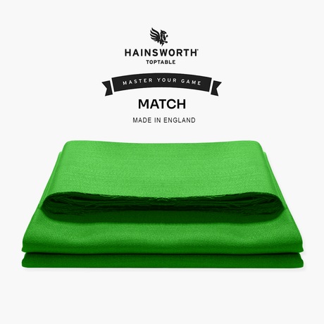BLACK Hainsworth ELITE-PRO 7ft Pool Table Bed Cloth & Cushions Set - Includes FREE Silver 8 Ball