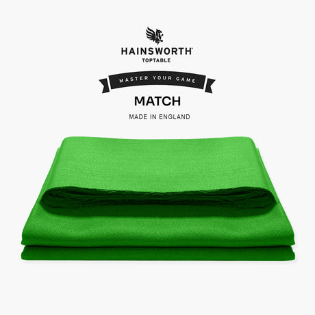 BLACK Hainsworth ELITE-PRO 7ft Pool Table Bed Cloth & Cushions Set - Includes FREE Silver 8 Ball