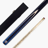 Jonny 8 Ball Blue Dragon 2 Piece 57 Inch English Pool Cue and Case Set with 8.5mm Red Layered Tip
