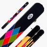 Baize Master 3/4 Joint 2 Slot DIAMONDS Luxury Round End Case with Studs - Holds 1 x ¾ Cue + Extensions and Accessories