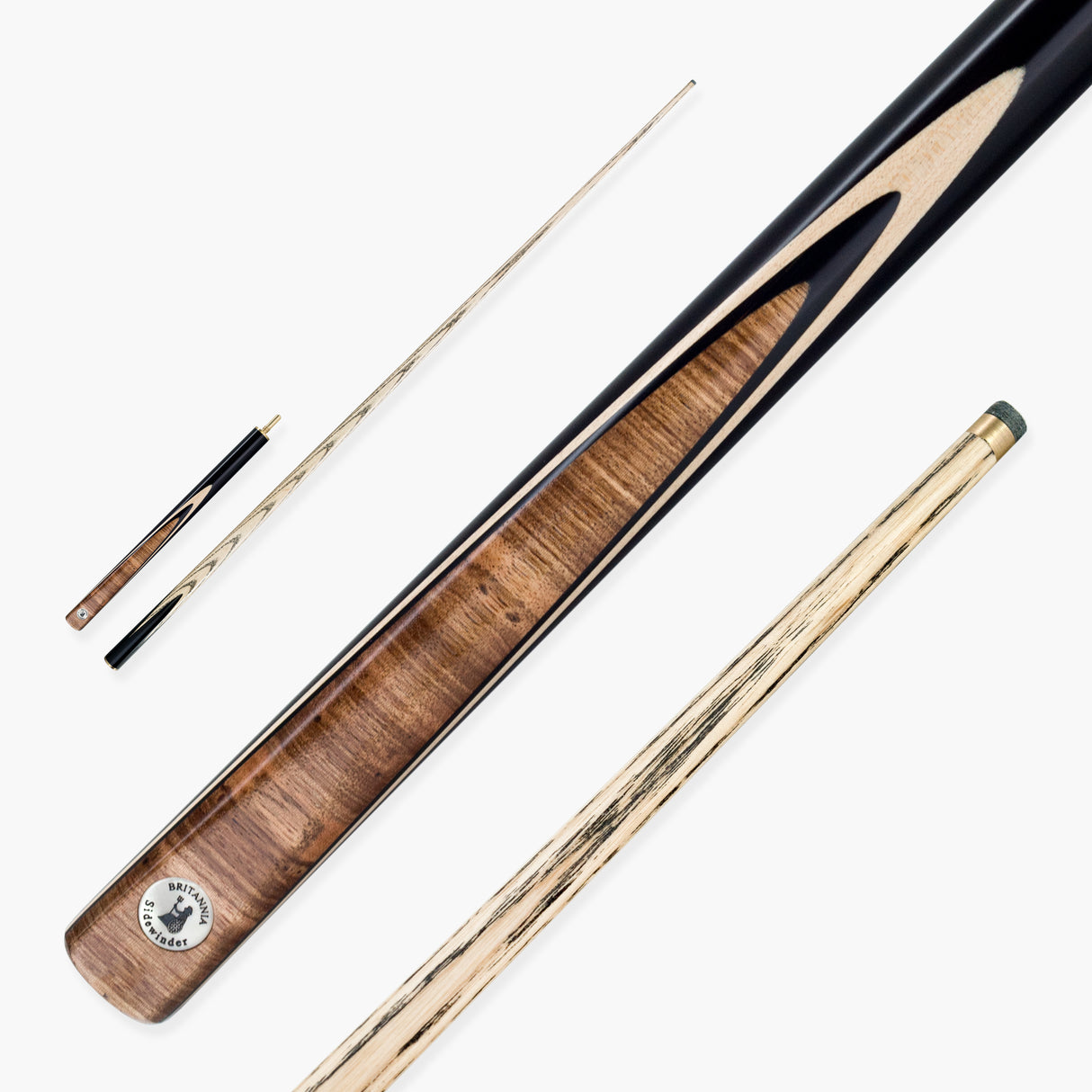 Britannia Sidewinder Traditional Hand Spliced 3/4 Jointed English Pool Cue 8.5mm Tip