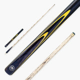 PRO147 Apollo 58 Inch 3/4 Jointed Hand Spliced Premium Snooker and Pool Cue 9.5mm Tip
