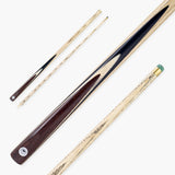 PRO147 Pro Match Walnut 2 Piece Snooker and Pool Cue 9.5mm Green Layered Tip