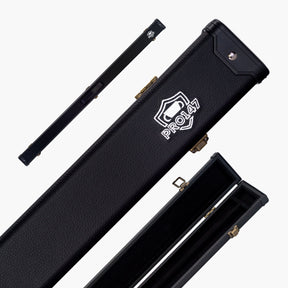 PRO147 3/4 Deluxe Black Snooker and Pool Case with Plastic Ends – Holds 1 x ¾ Joint Cue + Extensions PRO147