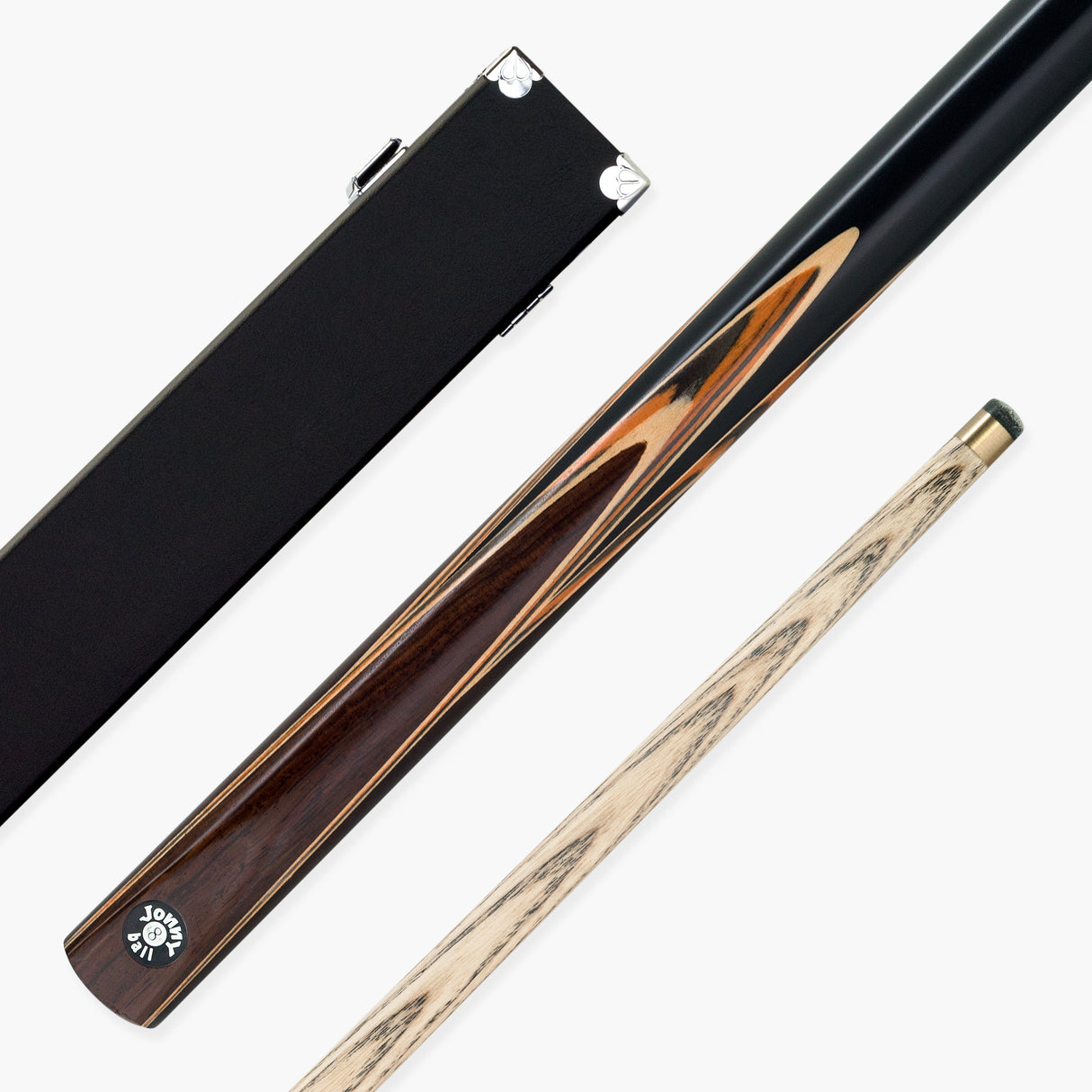 Jonny 8 Ball CLASSIC TIGER 2 Piece Snooker and Pool Cue and Case Set 9mm Tip