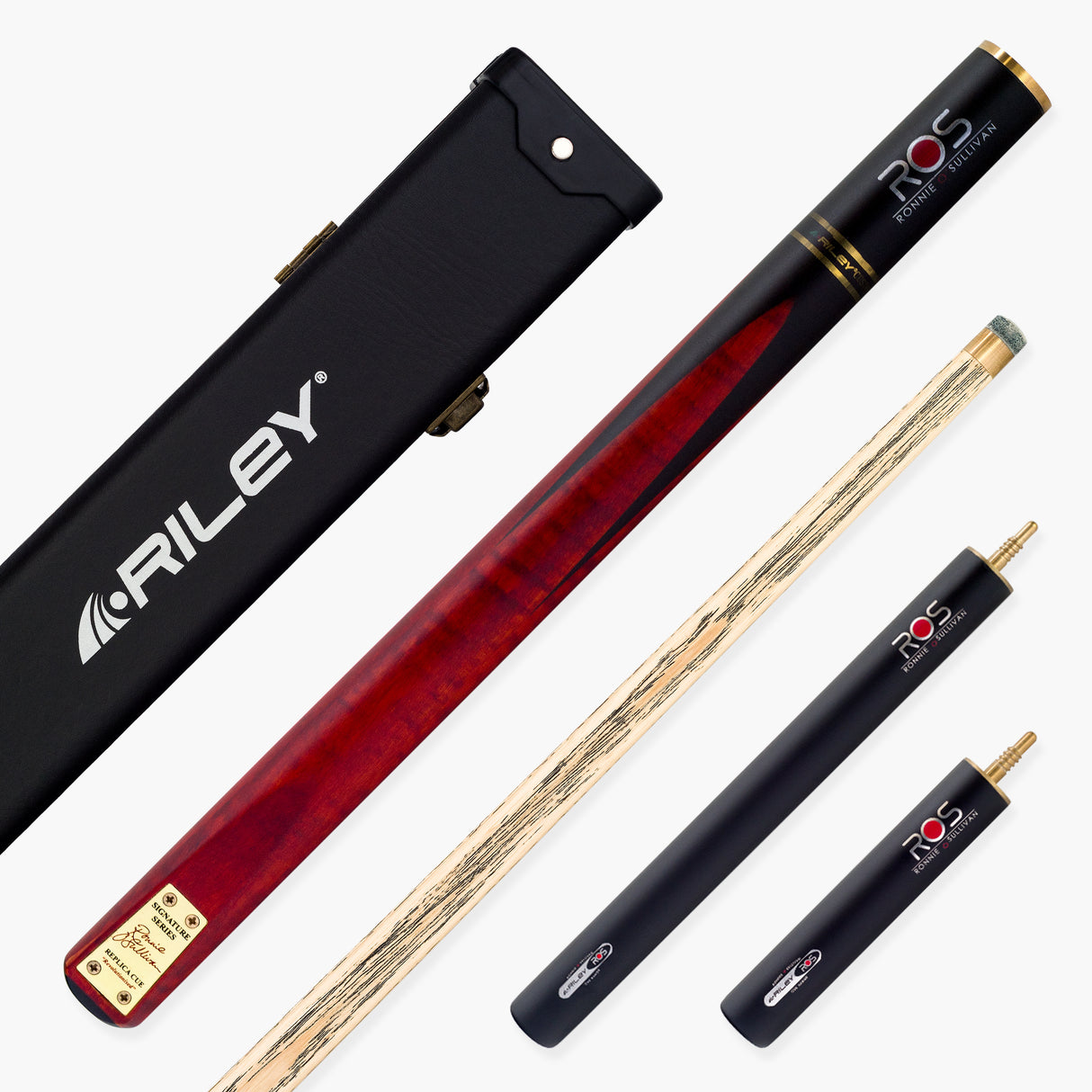 Riley Ronnie O’Sullivan 4 Series Limited Edition 5/8 Joint Snooker and Pool Cue 9.5mm tip with Hard Case