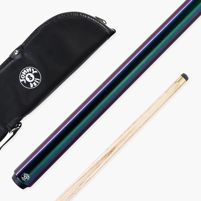 Jonny 8 Ball Chameleon 2 Piece Colour Changing Snooker and Pool Cue and Case Set with 9.5mm Tip Jonny 8 Ball