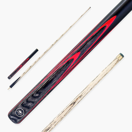 PRO147 Apollo 58 Inch 3/4 Jointed Hand Spliced Premium Snooker and Pool Cue 9.5mm Tip