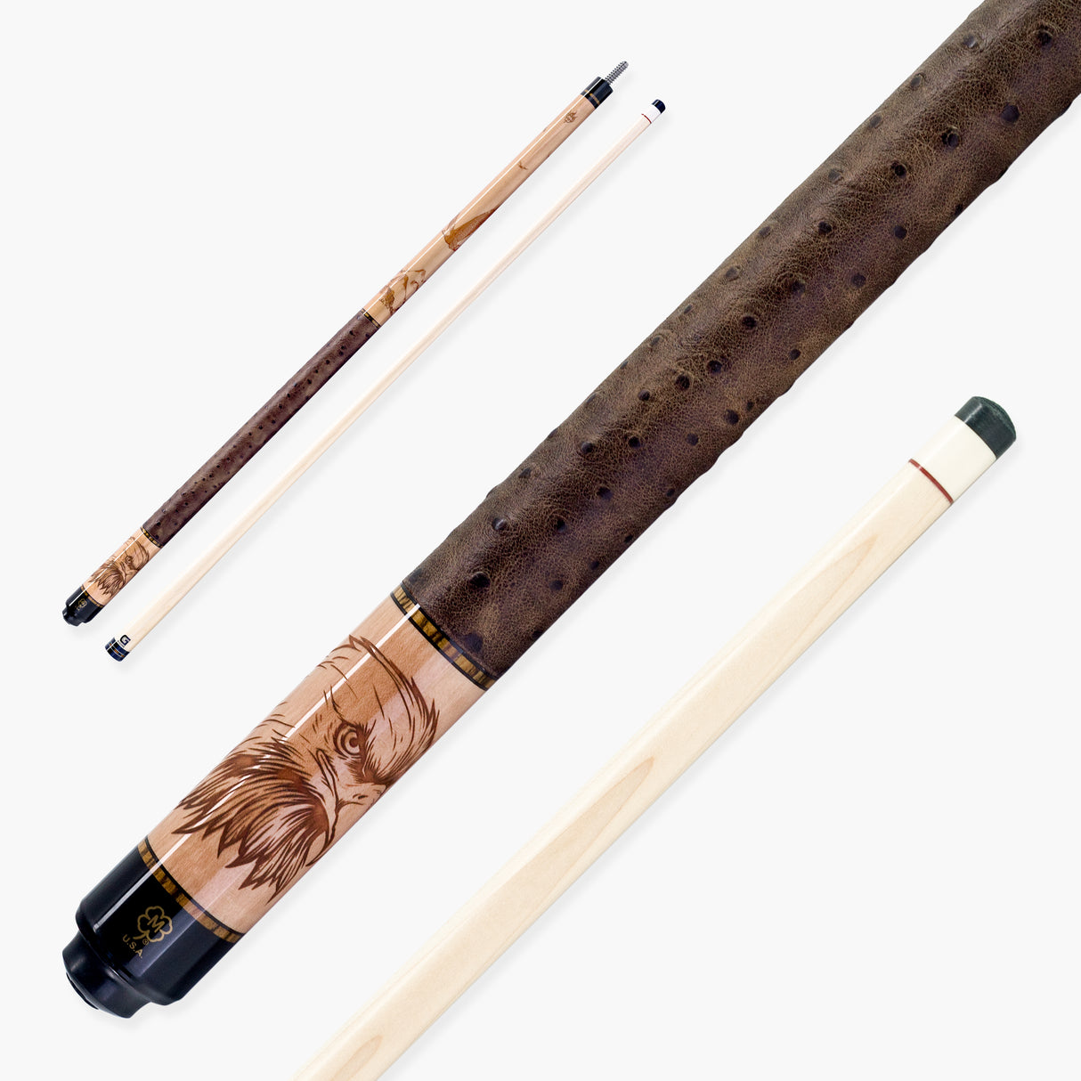 McDermott Hand Crafted Birds of Prey G-Series American Pool Cue 13mm tip – G438